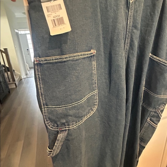 Dickies Men’s Indigo Denim Bib Denim  Overalls 42x34 NEW - Picture 6 of 13